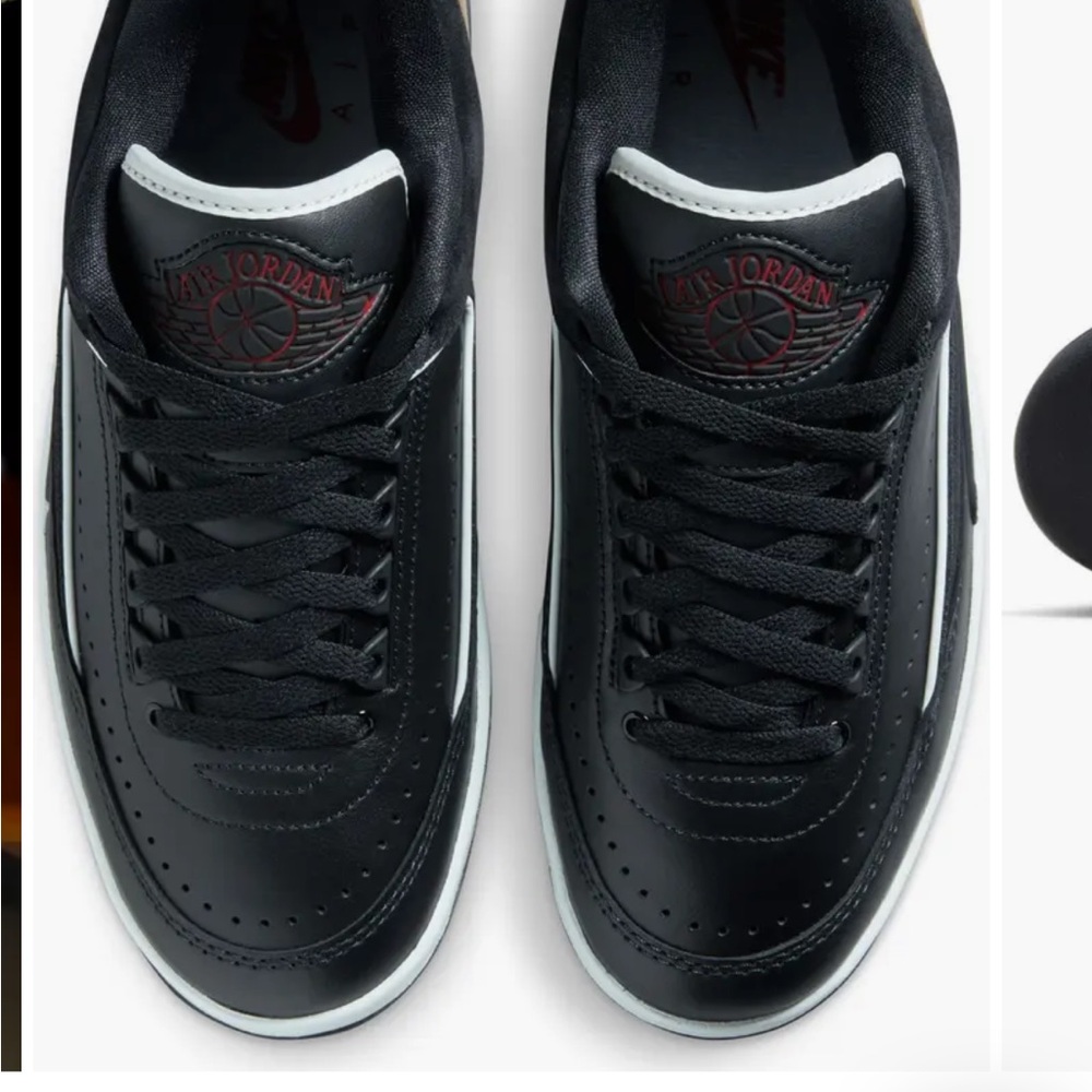 Air Jordan 2 retro Black and White with gold trim in back Sneakers - Picture 7 of 8